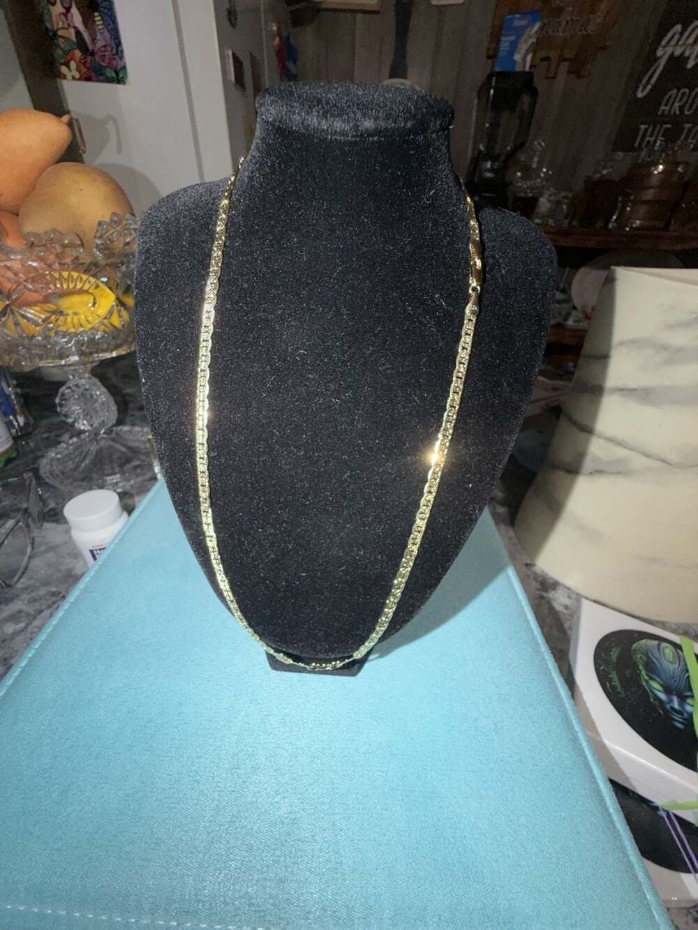 Valentino Style Chain Necklace 20
Inch thermal infused 14k over brass